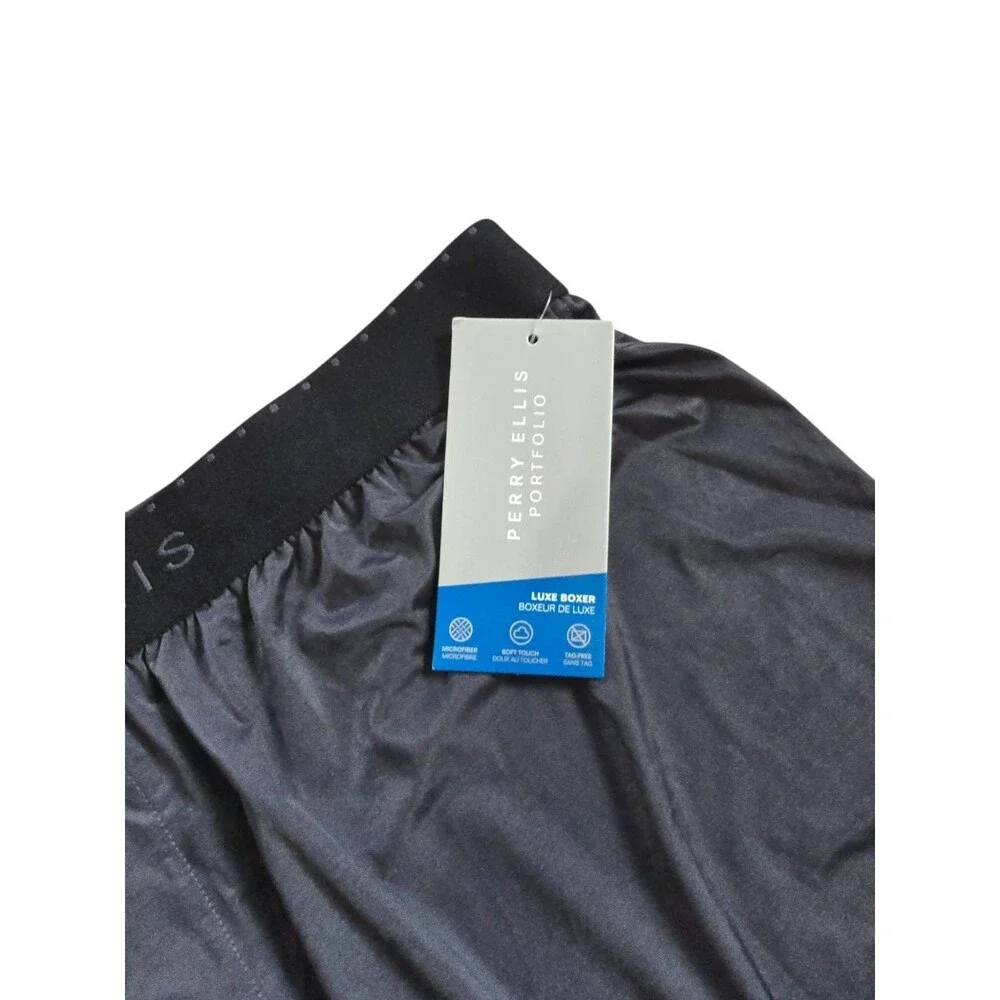 Perry Ellis Men's Luxe Solid Boxer Shorts 163009-BLEB Sz XL NWT
